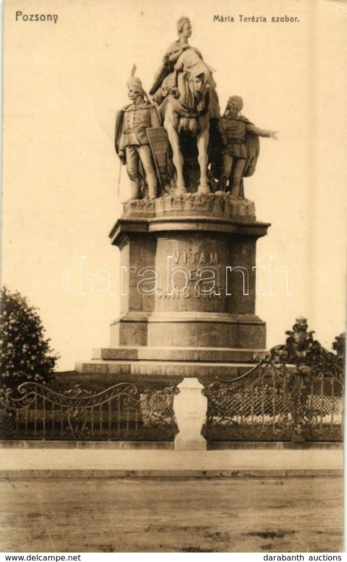 T2 1912 Pozsony, Pressburg, Bratislava; Mária Terézia Szobor / Statue - Other & Unclassified