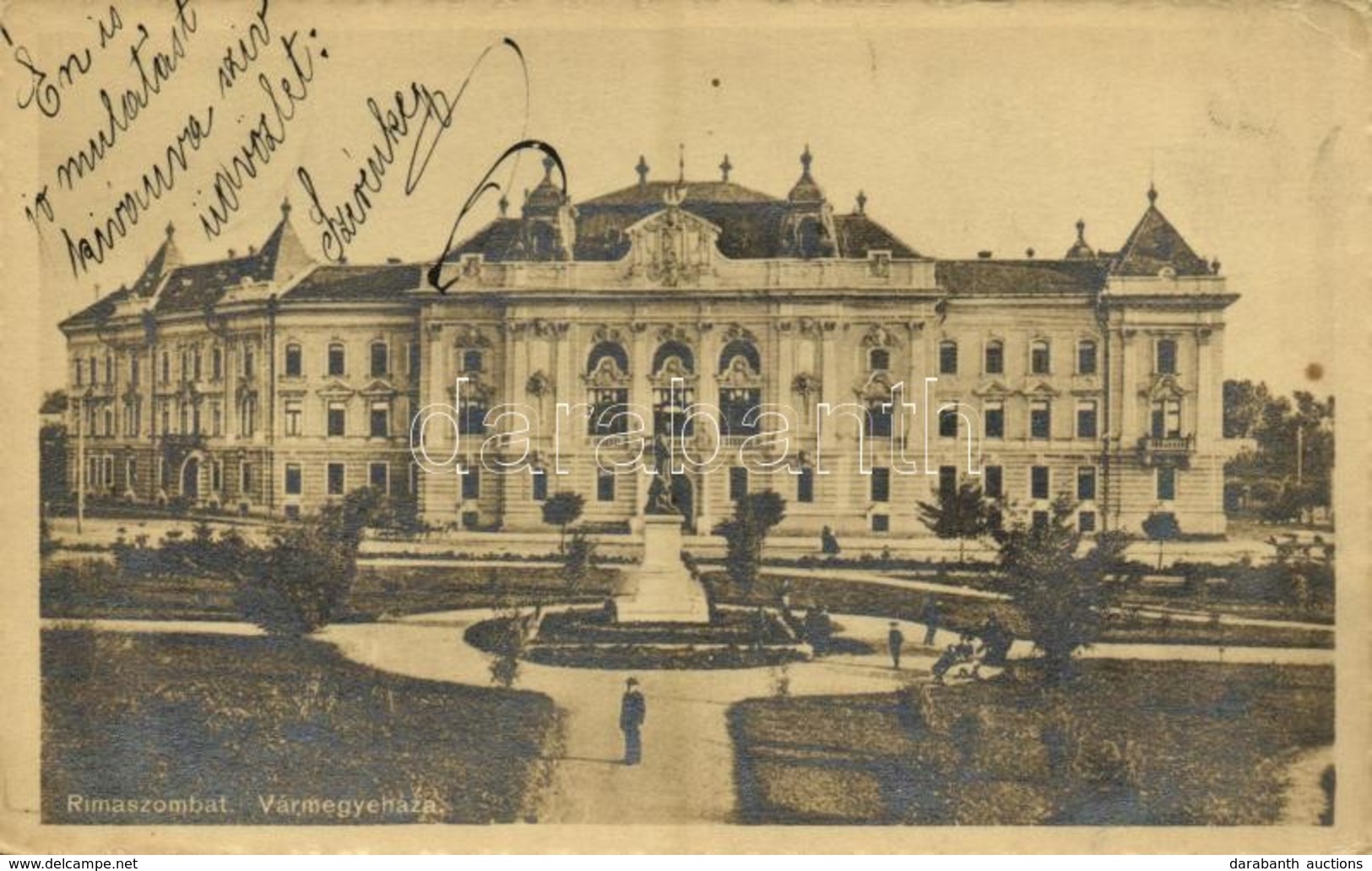 T2/T3 1915 Rimaszombat, Rimavská Sobota;  Vármegyeháza. Kiadja Ifj. Rábely Miklós / County Hall (EK) - Other & Unclassified
