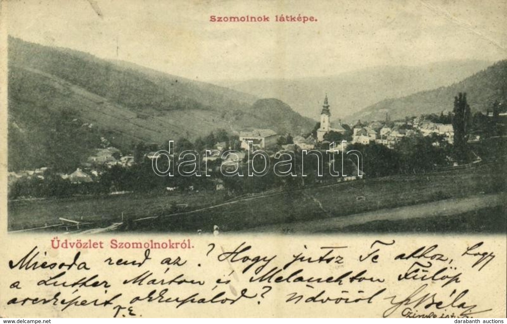 T3 1900 Szomolnok, Schmölnitz, Smolník; Látkép, Templom / General View With Church (EB) - Sonstige & Ohne Zuordnung