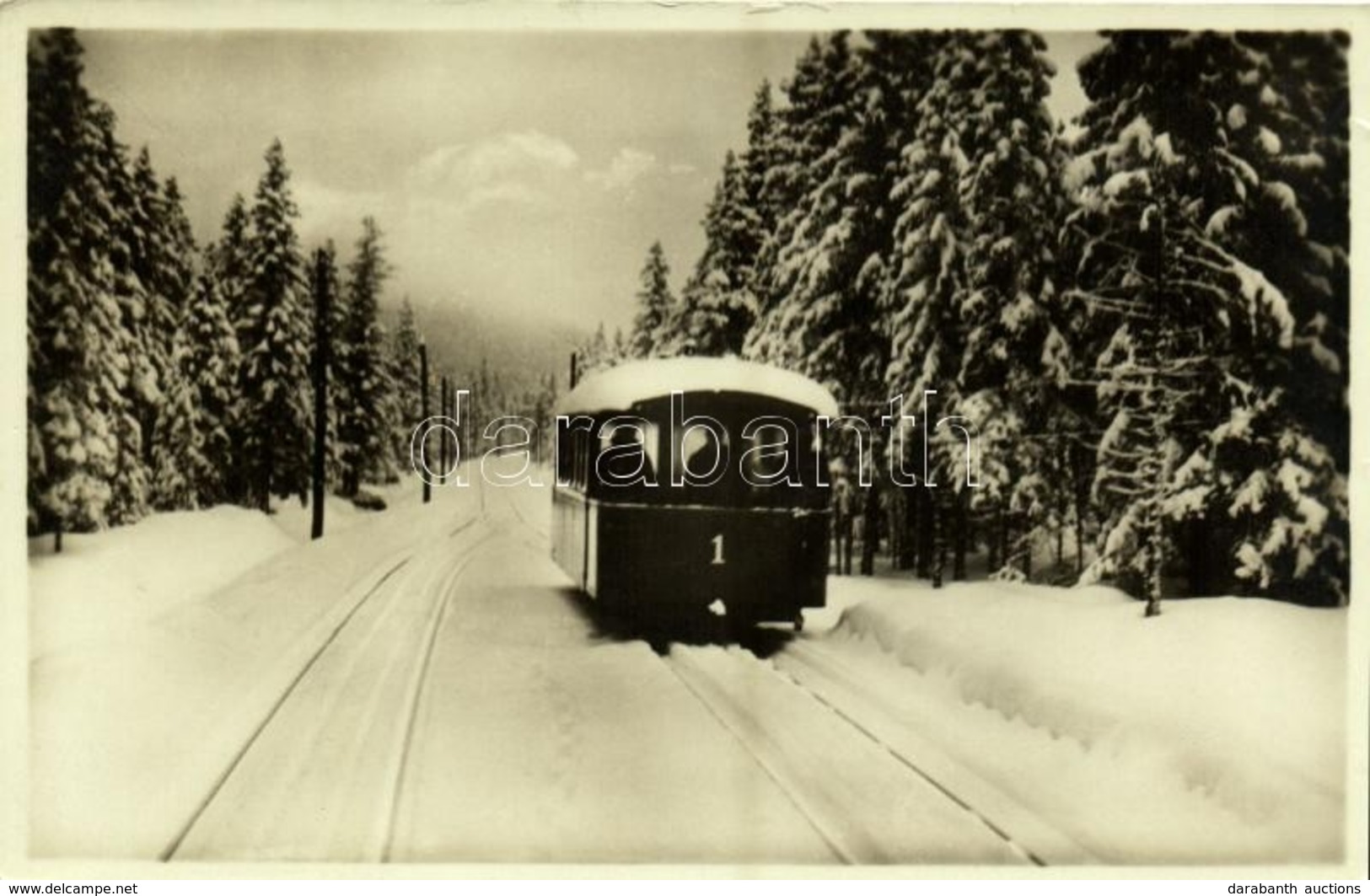 * T2 Tátra, Vysoké Tatry; Siklóvasút A Tarajkára Télen / Lanovka Na Hrebienok / Funicular In Winter - Other & Unclassified