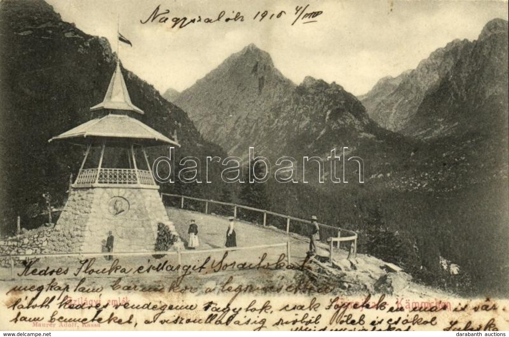 T2/T3 1910 Tátra, Magas-Tátra, Vysoké Tatry; Tarajka, Szilágyi Emlék / Kämmchen / Monument In Hrebienok (EK) - Other & Unclassified