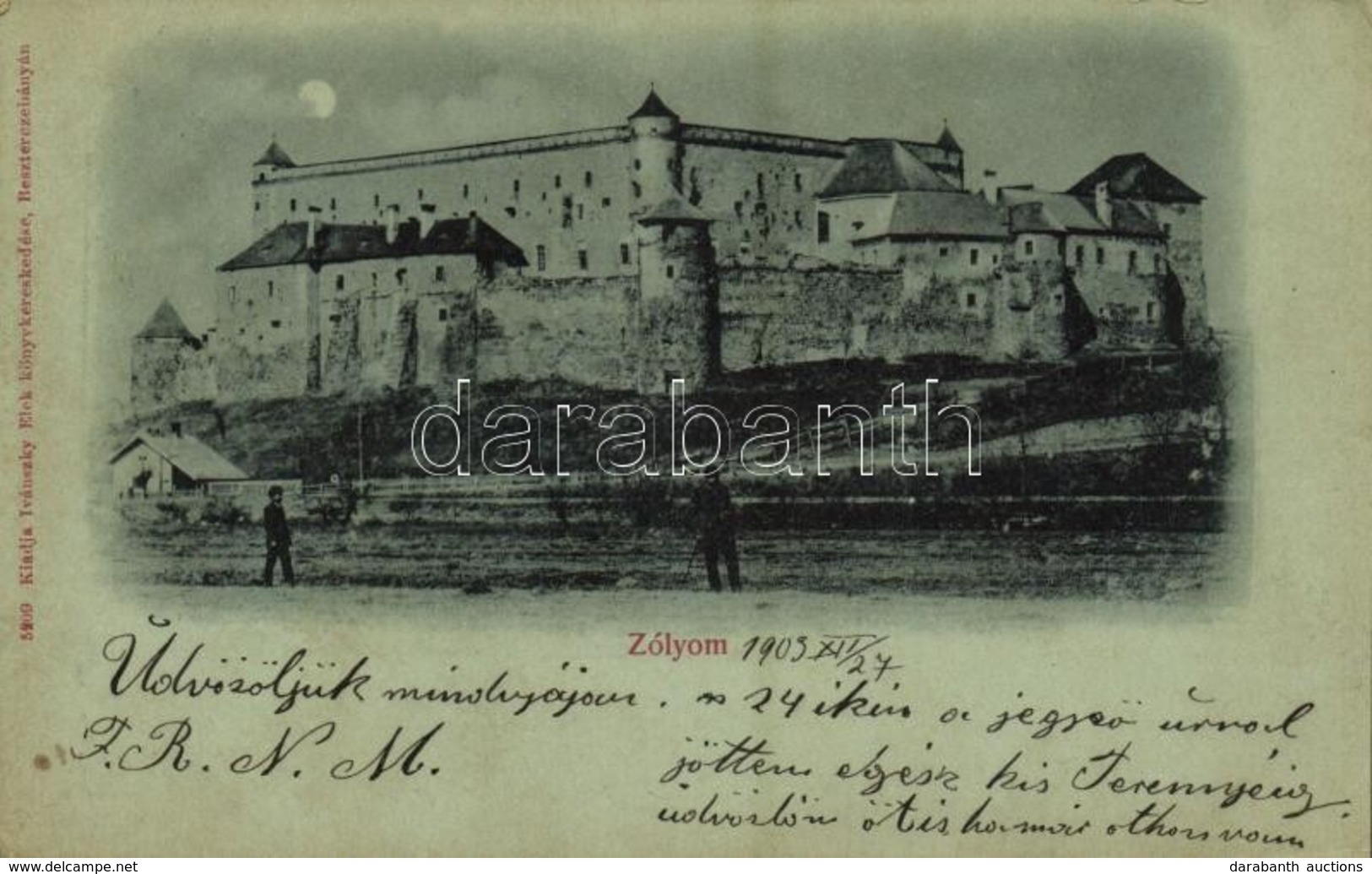 T2/T3 1903 Zólyom, Zvolen; Vár Este. Ivánszky Elek Kiadása / Castle At Night - Other & Unclassified