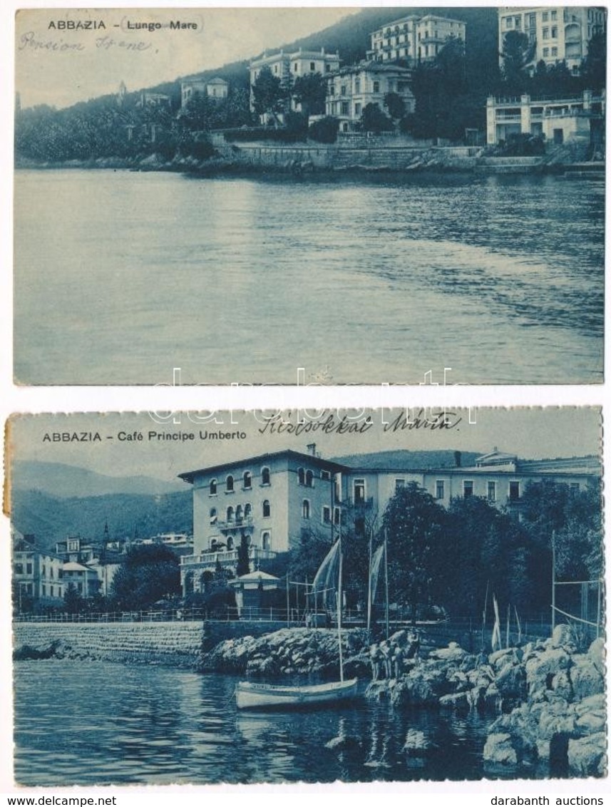 Abbazia, Opatija; - 2 Db Régi Képeslap / 2 Pre-1925 Postcards - Sonstige & Ohne Zuordnung