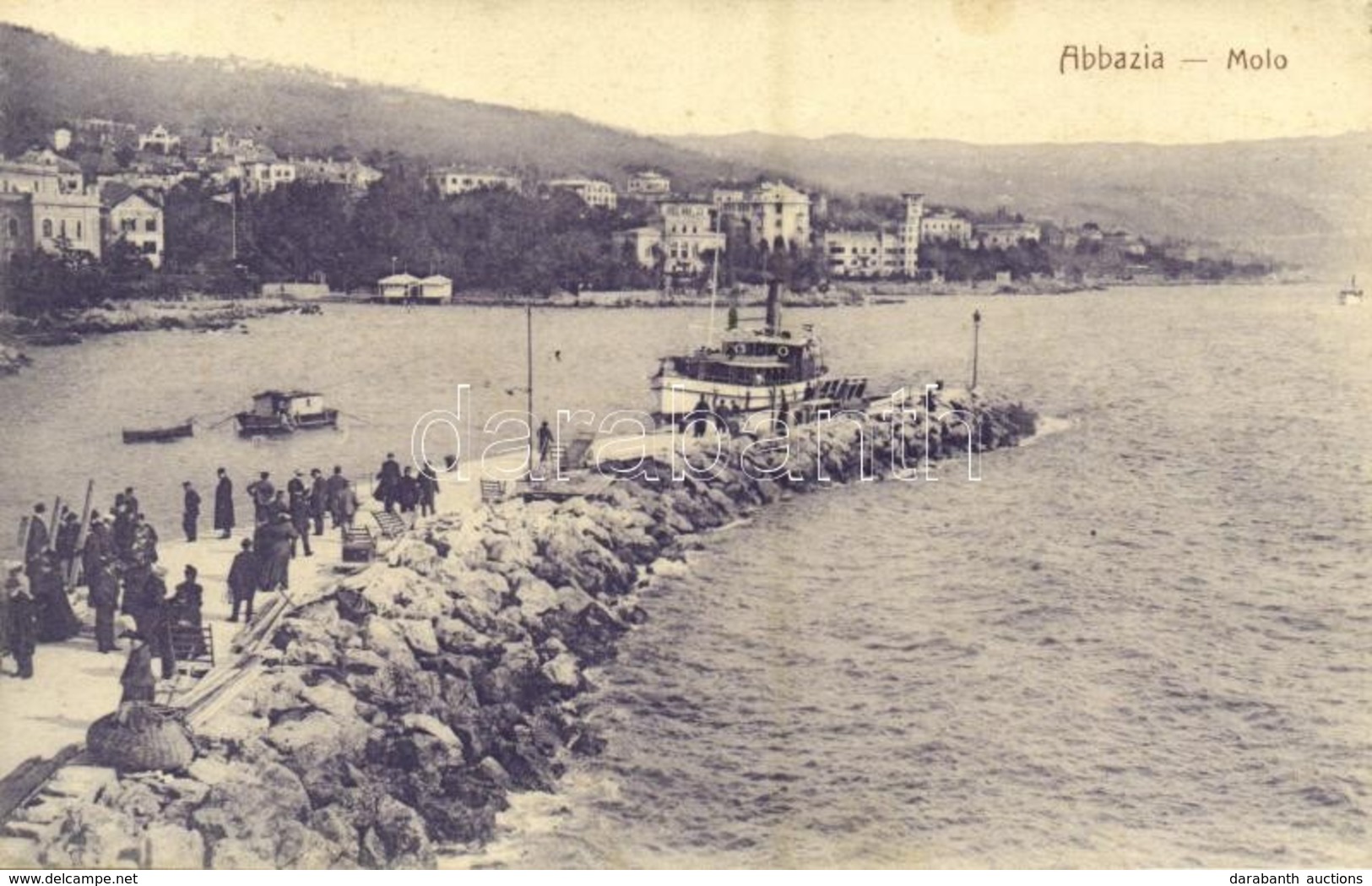 * T2 1907 Abbazia, Opatija; Molo, Steamship - Sonstige & Ohne Zuordnung