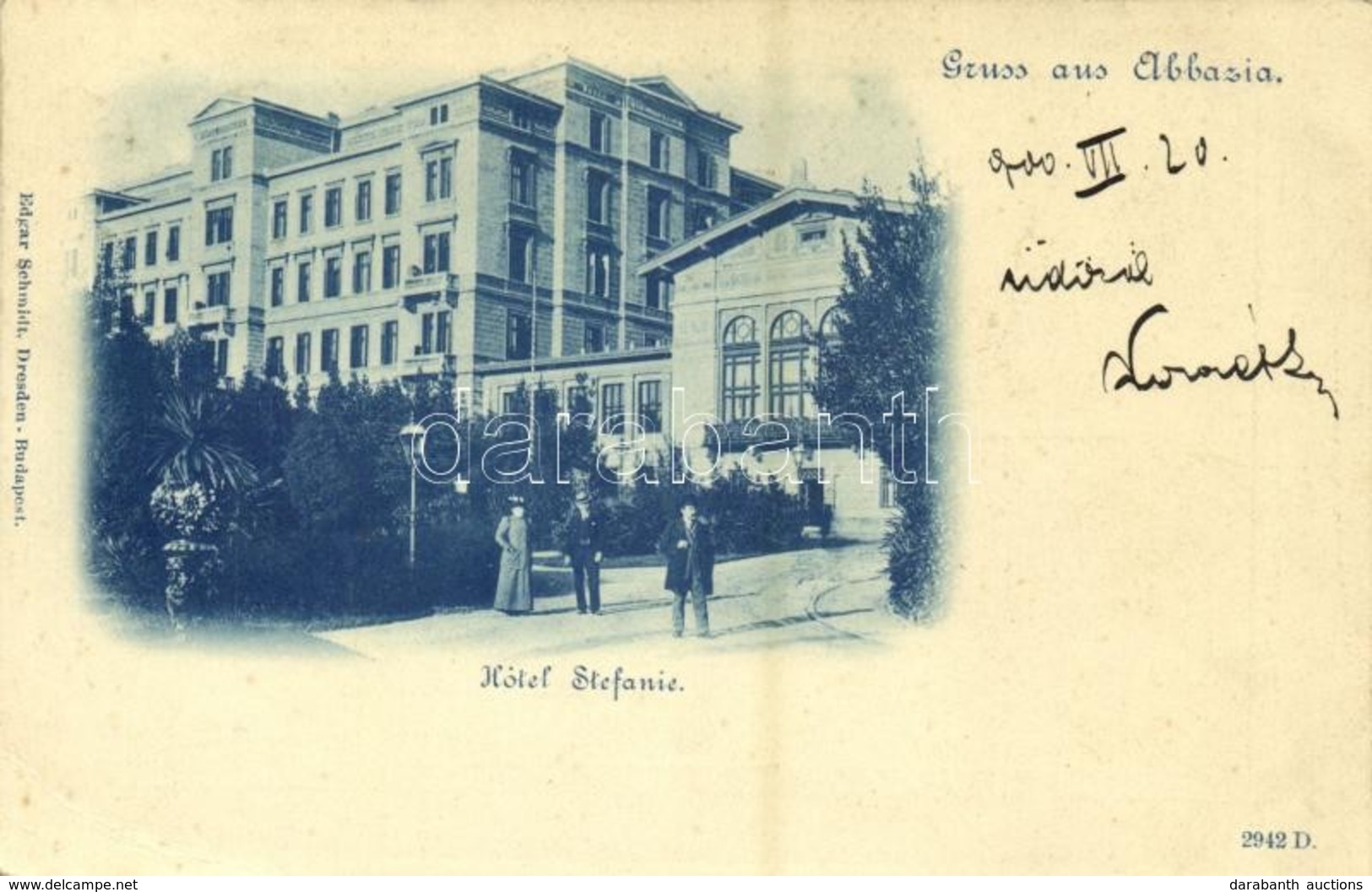 T2/T3 1900 Abbazia, Opatija; Hotel Stefanie / Szálloda / Hotel (EK) - Other & Unclassified