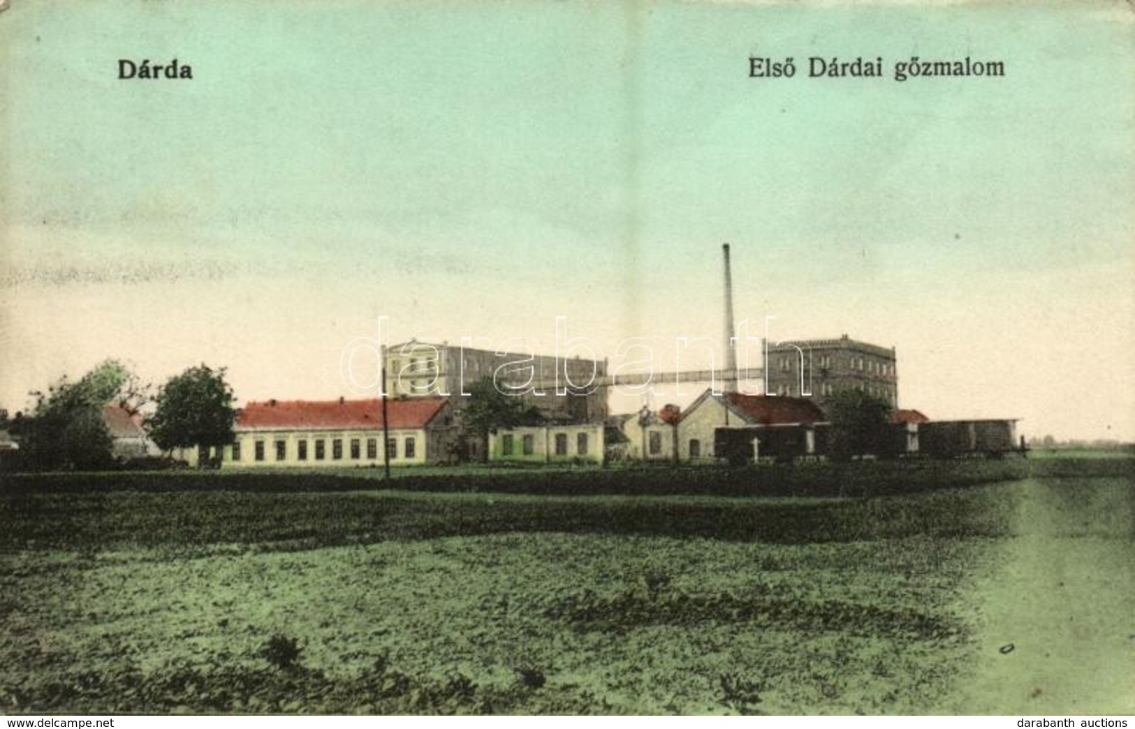 T2/T3 1906 Dárda, Első Dárdai Gőzmalom. Kiadja Frank Béla 802. / The First Steam Mill In Darda (EK) - Other & Unclassified