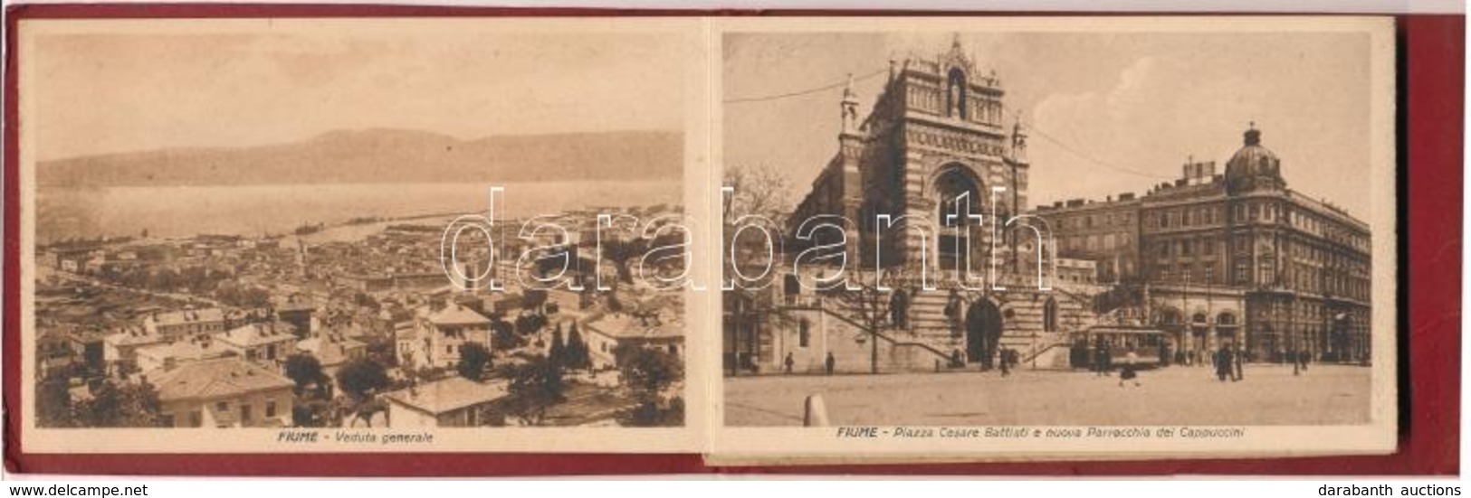 ** Fiume, Rijeka; Ricordo, Vedute Principali 12 Cartoline / Képeslapfüzet 12 Lappal / Postcard Booklet With 12 Postcards - Sonstige & Ohne Zuordnung