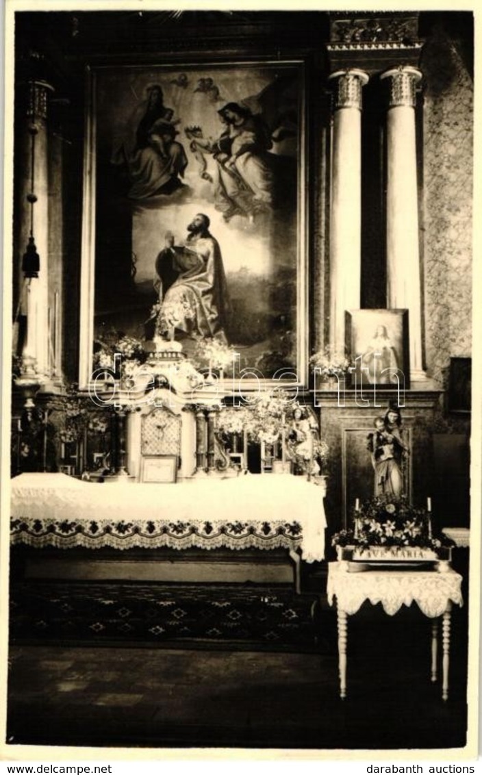 ** T1 Gombos, Bogojeva; Szent László Oltár, Templom Belső / Church Interior, Altar - Unclassified