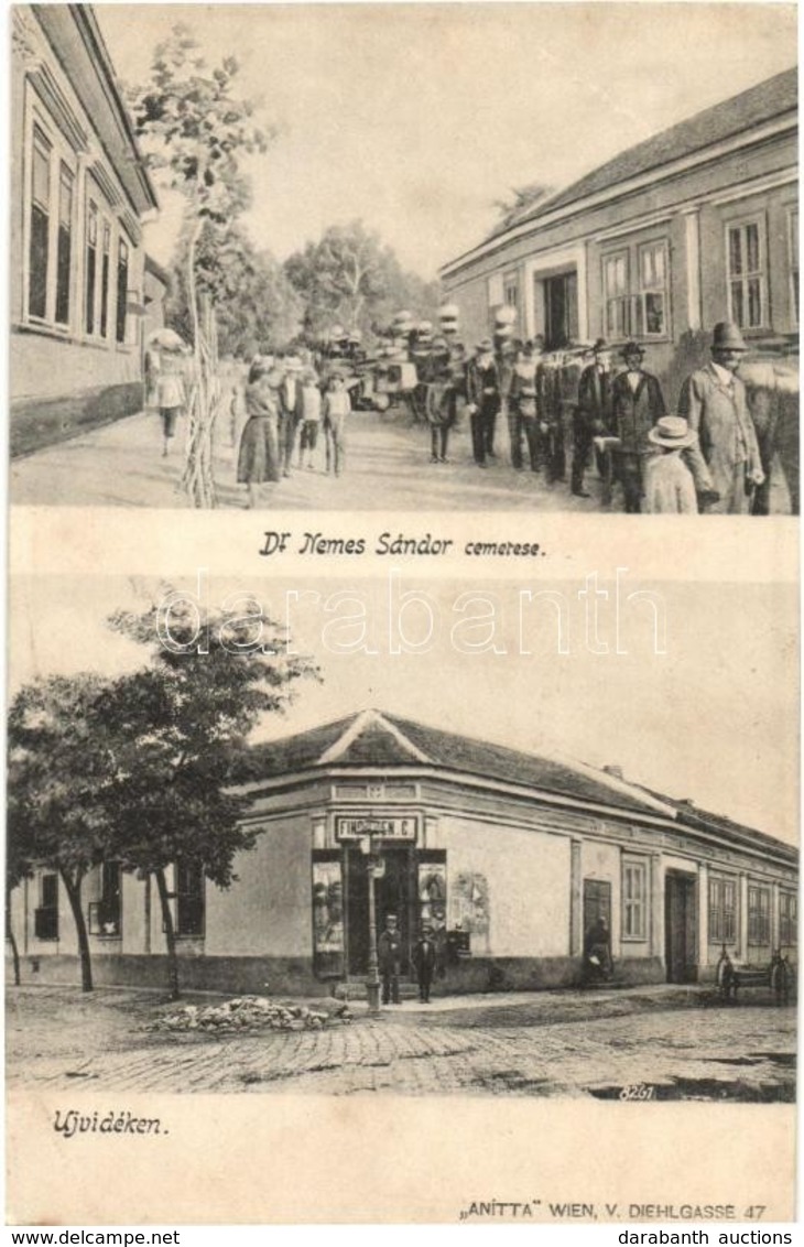 T2 1910 Újvidék, Novi Sad; Dr. Nemes Sándor Temetése, üzlet / Funeral Of Dr. Sándor Nemes, Shop - Unclassified