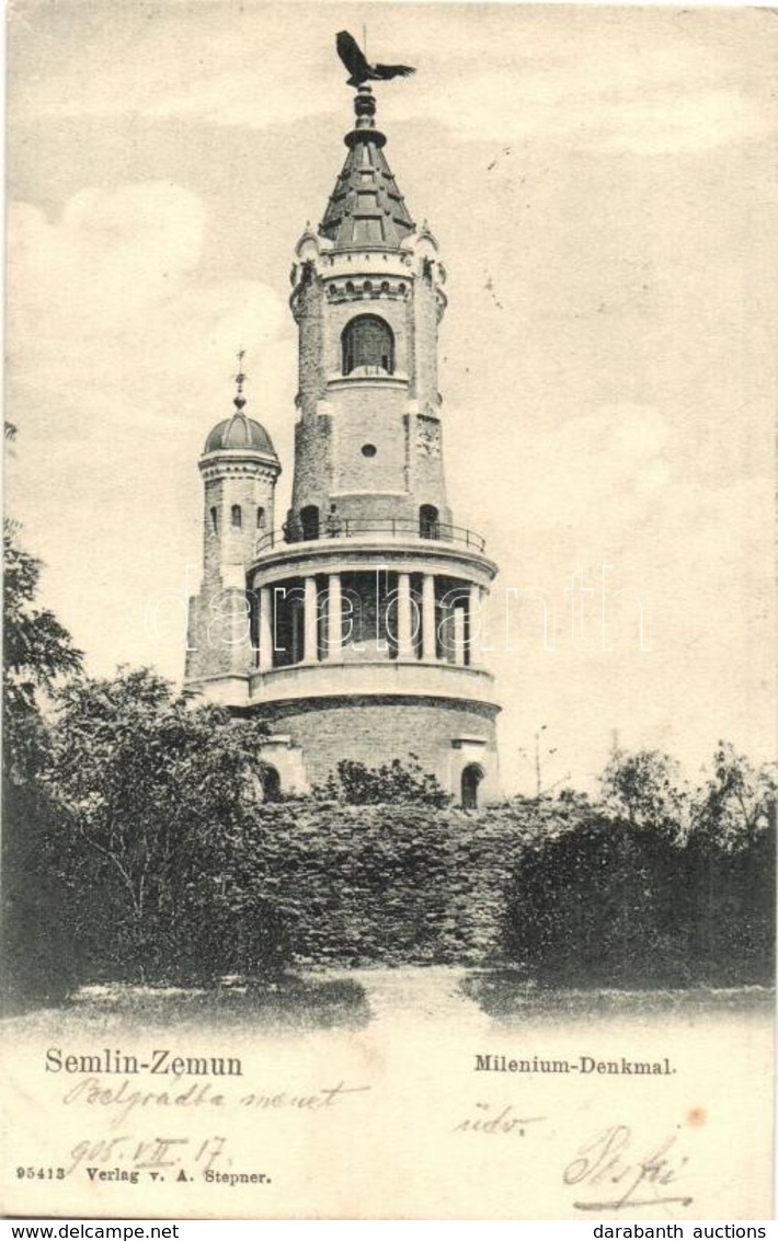 T2 1905 Zimony, Zemun, Semlin; Milleniums Denkmal / Milleniumi Emlékmű / Monument - Unclassified