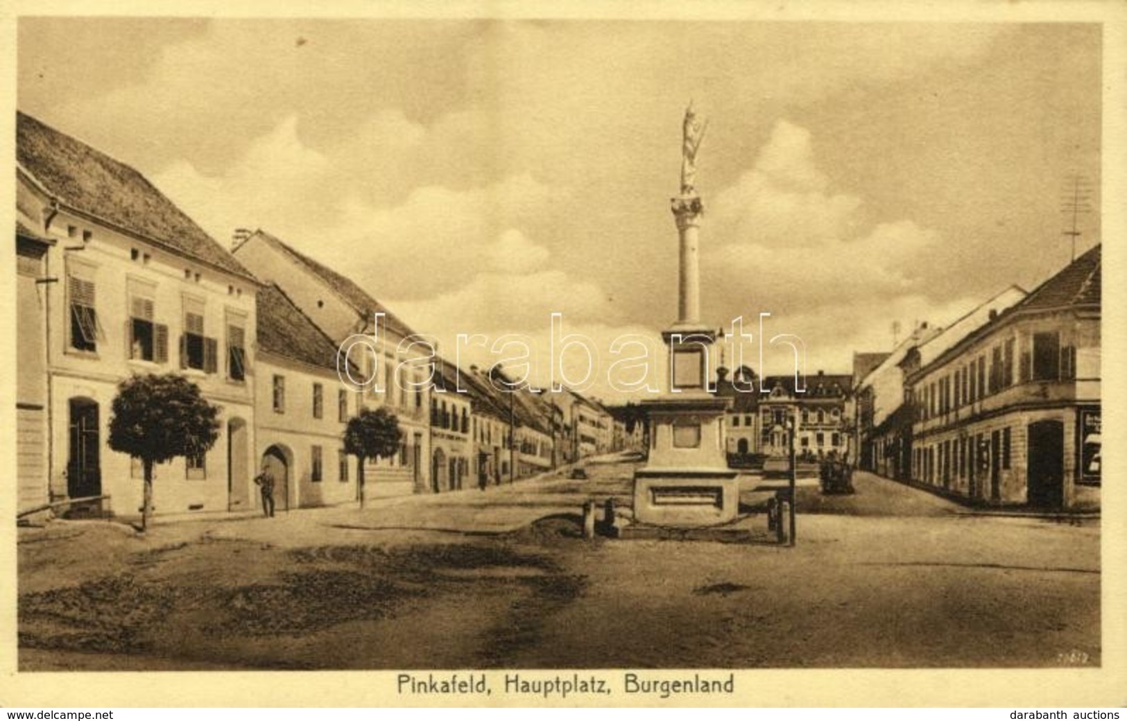 ** T1 Pinkafő, Pinkafeld; Fő Tér, Szobor, üzlet. Karl Strobl Kiadása / Hauptplatz / Main Square, Monument, Shop - Sin Clasificación