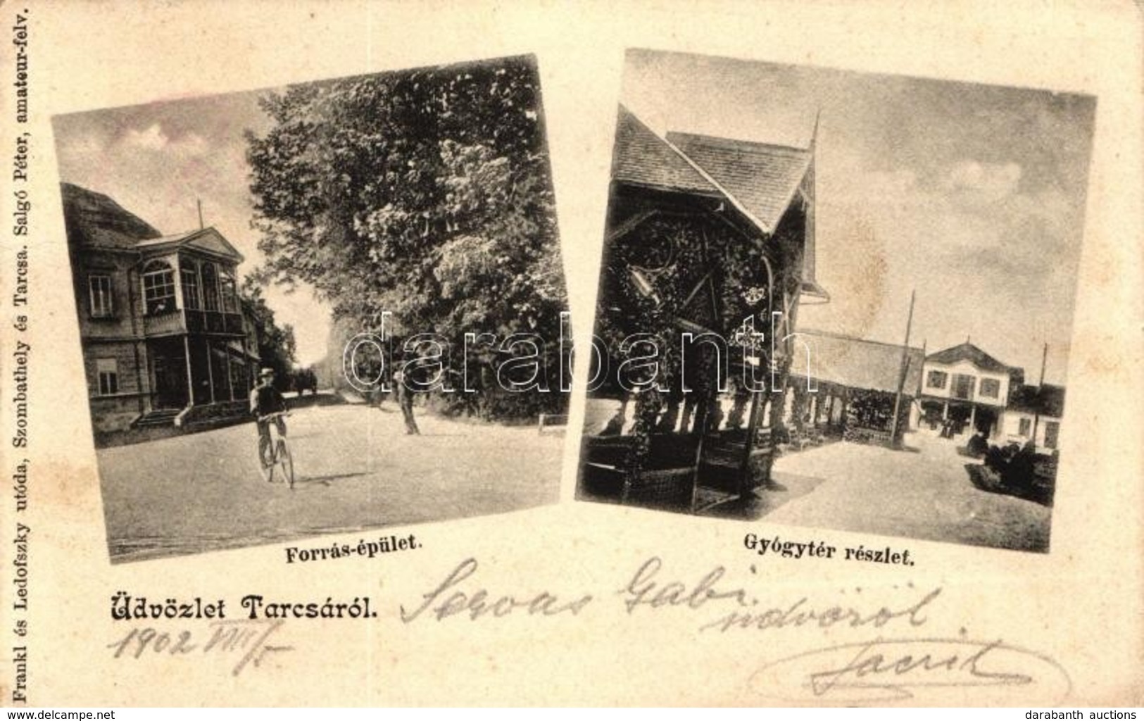 T2/T3 Tarcsa, Tatzmannsdorf; Gyógytér, Forrás épület;  Kiadja Frankl és Ledofszky Utóda / Spa Buildings - Unclassified