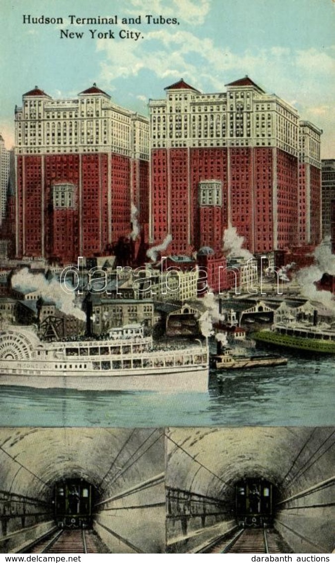 ** T1/T2 New York City, Hudson Terminal And Tubes, Steamships - Sonstige & Ohne Zuordnung