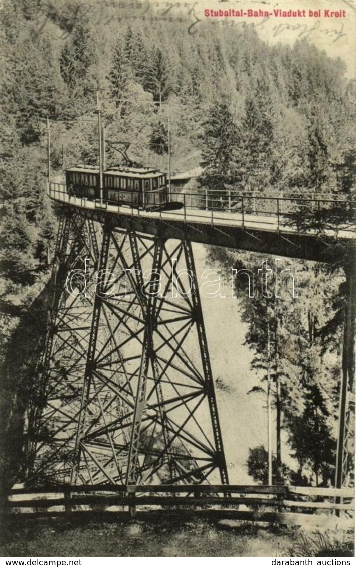 T2 Kreit, Stubaital-Bahn-Viadukt / Stubai Valley Railway  In Winter, Viaduct, Train - Other & Unclassified