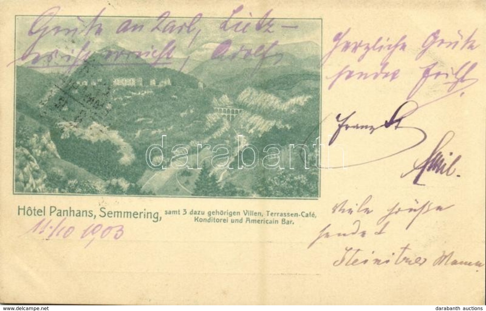 T2 1903 Semmering, Hotel Panhans - Other & Unclassified