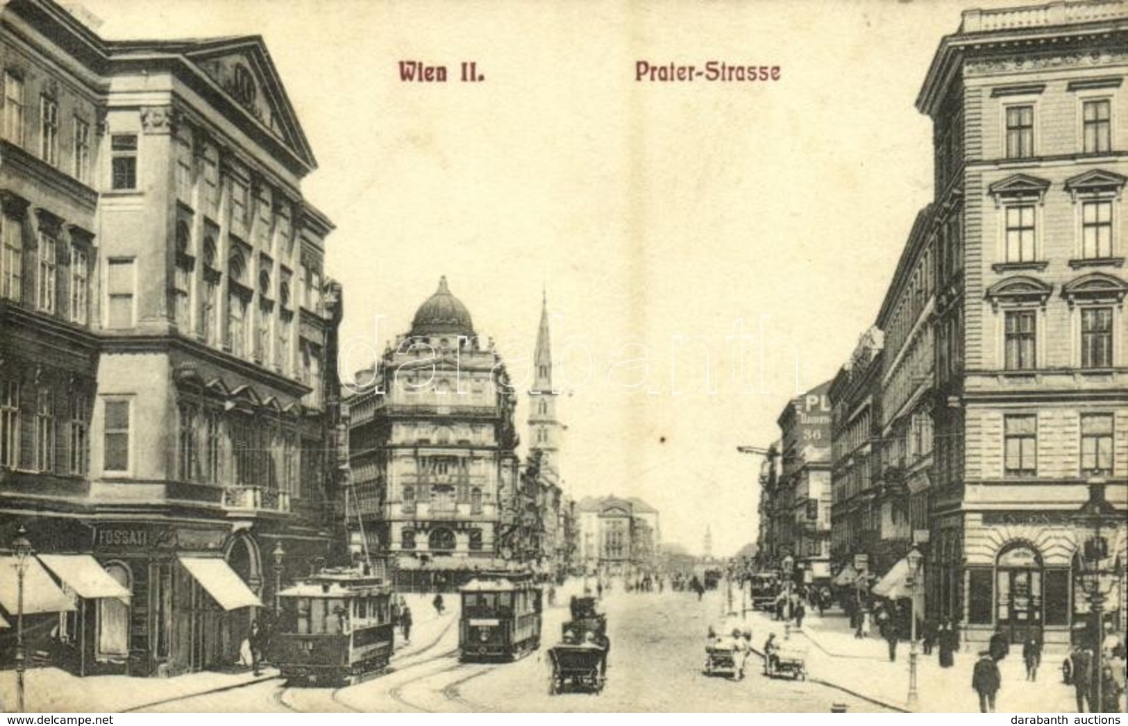 T2/T3 Wien, Vienna, Bécs II. Prater Strasse / Street View With Trams (EK) - Other & Unclassified