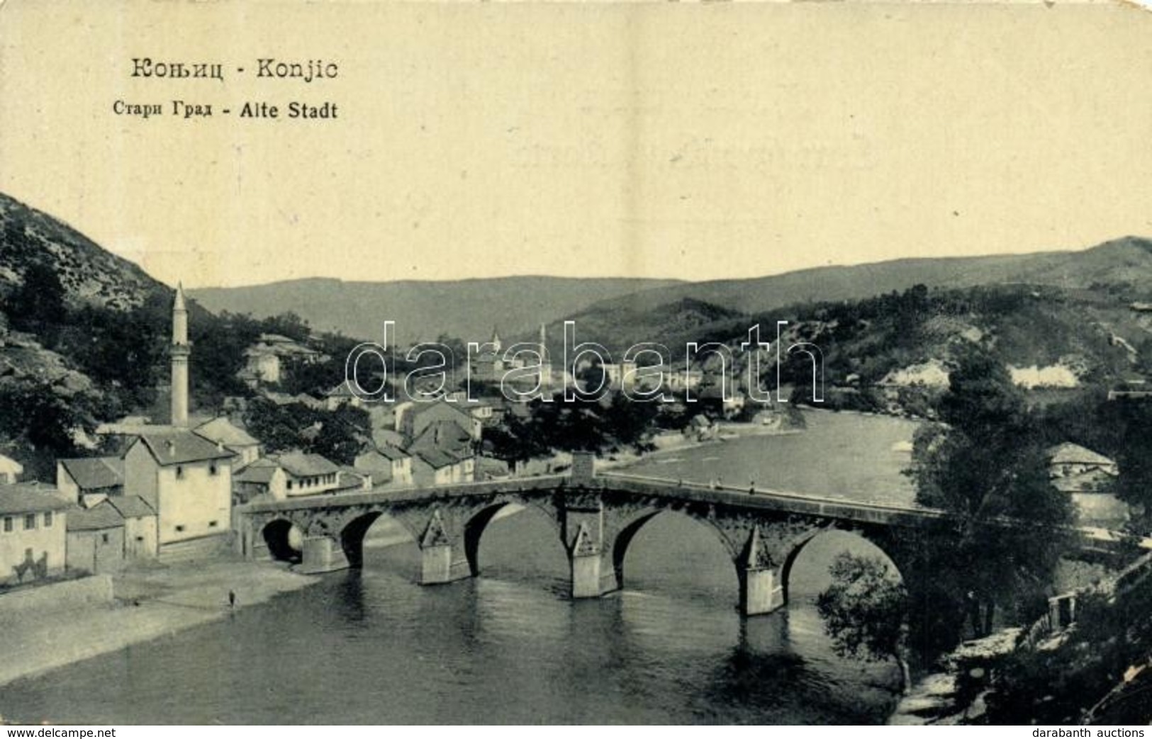 * T2/T3 Konjic, Alte Stadt / Old Town, Bridge, Mosque. W. L. Bp. 4764. (EK) - Other & Unclassified