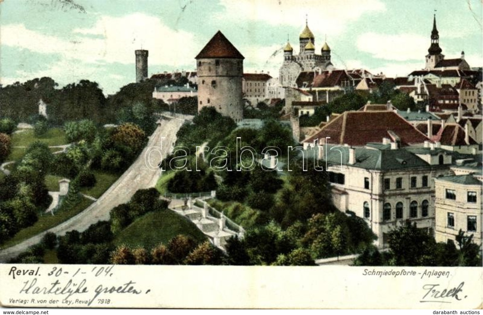 * T3 1904 Tallinn, Reval; Schmiedepforte-Anlagen, Verlag R. Von Der Ley / Gate, Tower, General View (EK) - Other & Unclassified