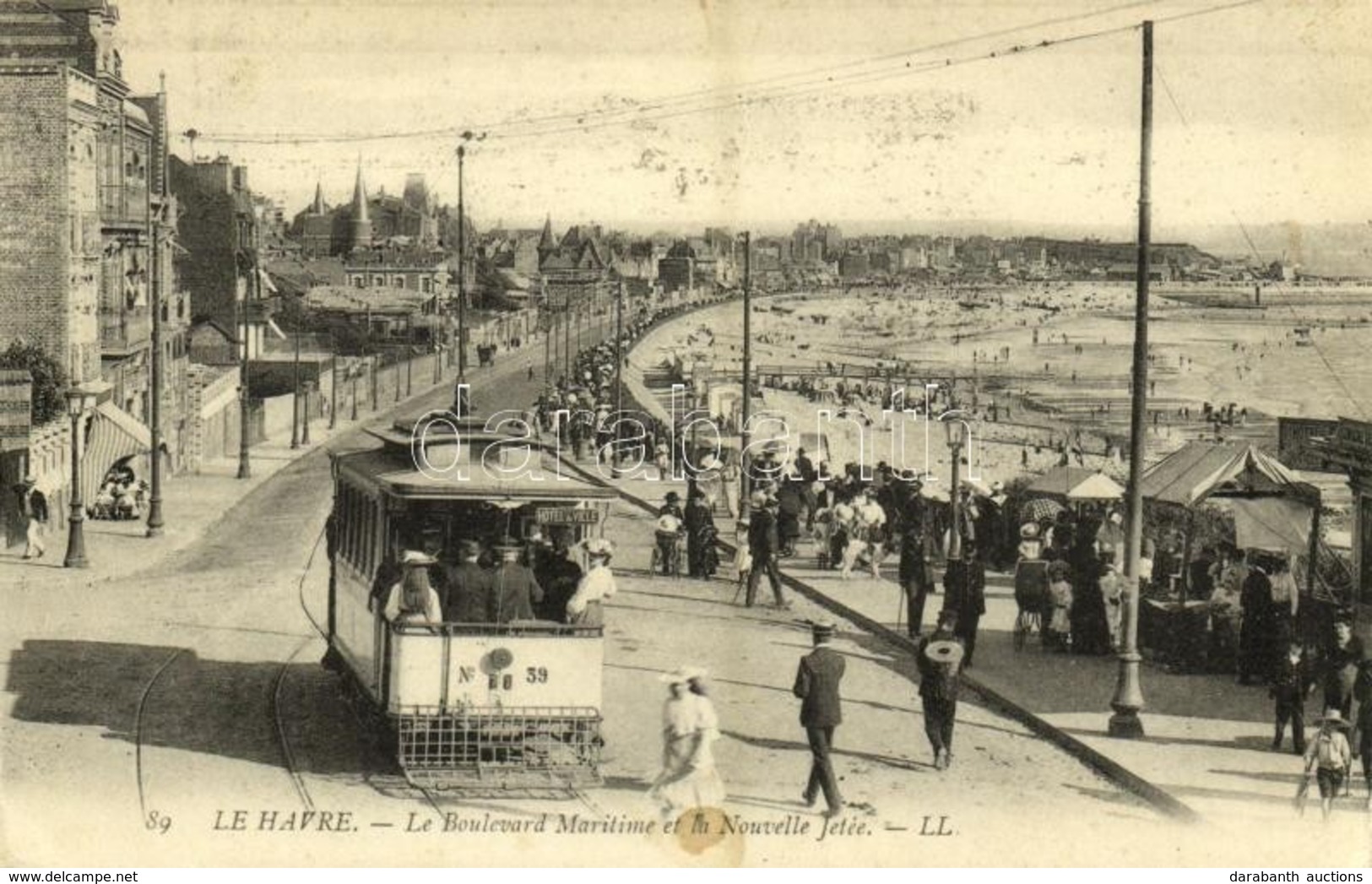 T2 Le Havre, Le Boulevard Maritime Et La Nouvelle Jetée / Promenade, Street Vendor, Tram, Beach - Other & Unclassified