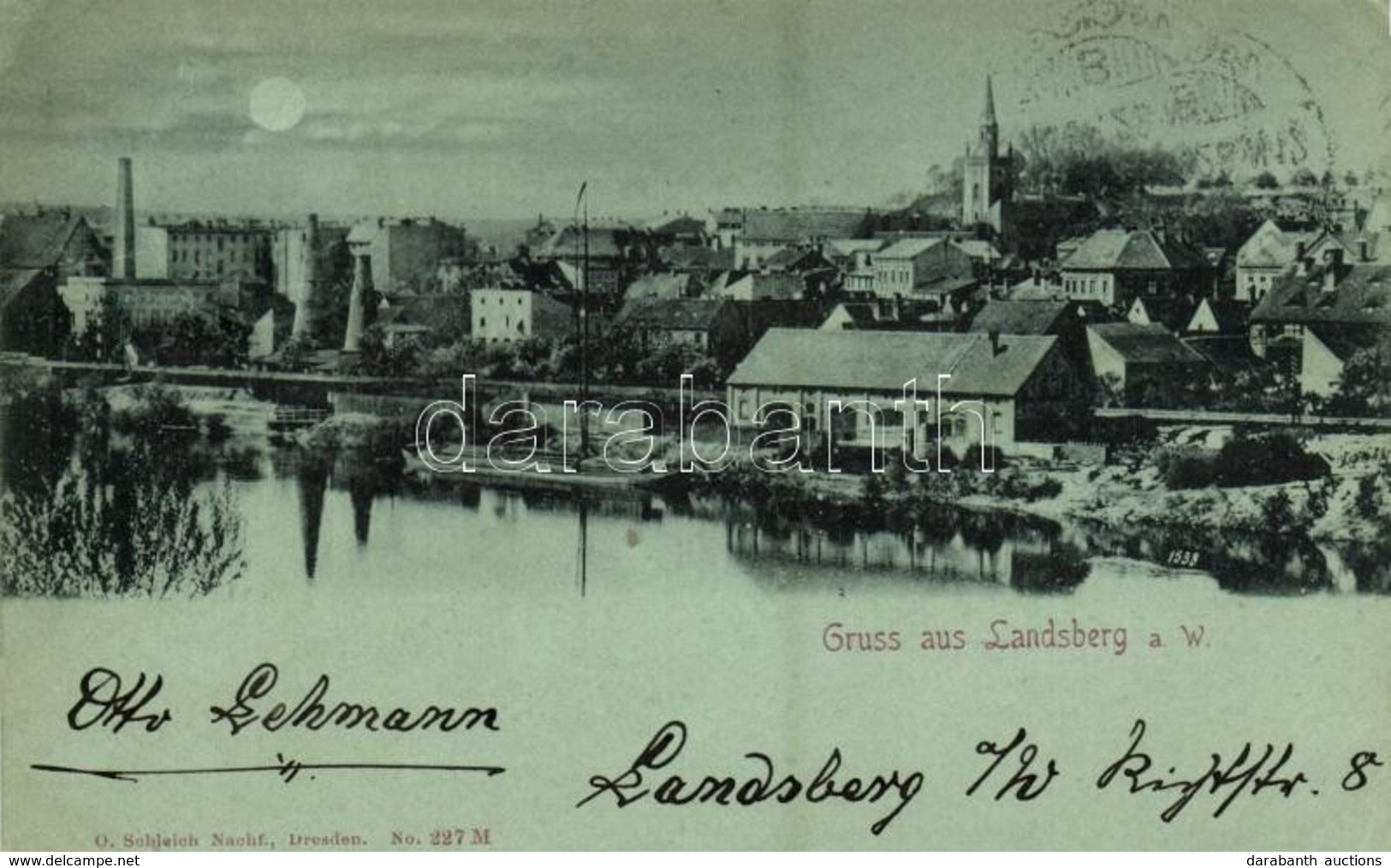 T2/T3 1898 Gorzów Wielkopolski, Landsberg An Der Warthe; General View. O. Schleich Nachf. No. 227. M. (EK) - Sonstige & Ohne Zuordnung