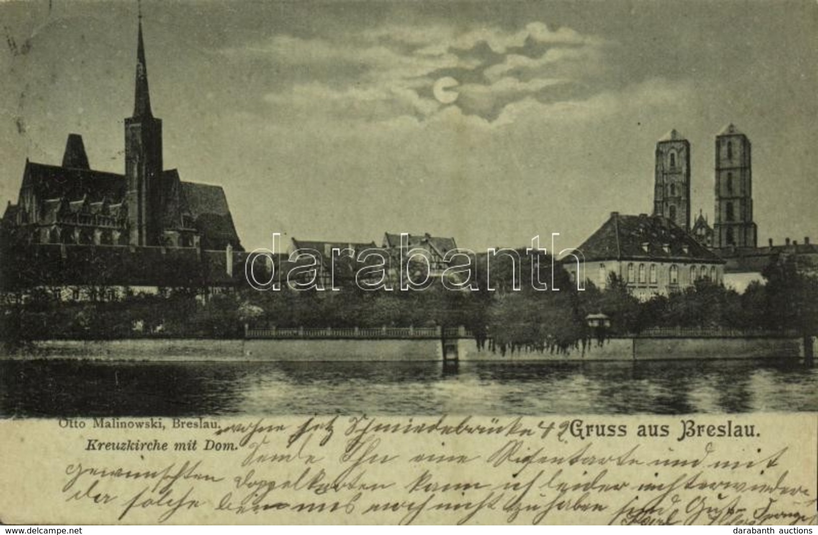 T2/T3 1898 Wroclaw, Breslau; Kreuzkirche Mit Dom / Church, Cathedral. Otto Malinowski (EK) - Sonstige & Ohne Zuordnung