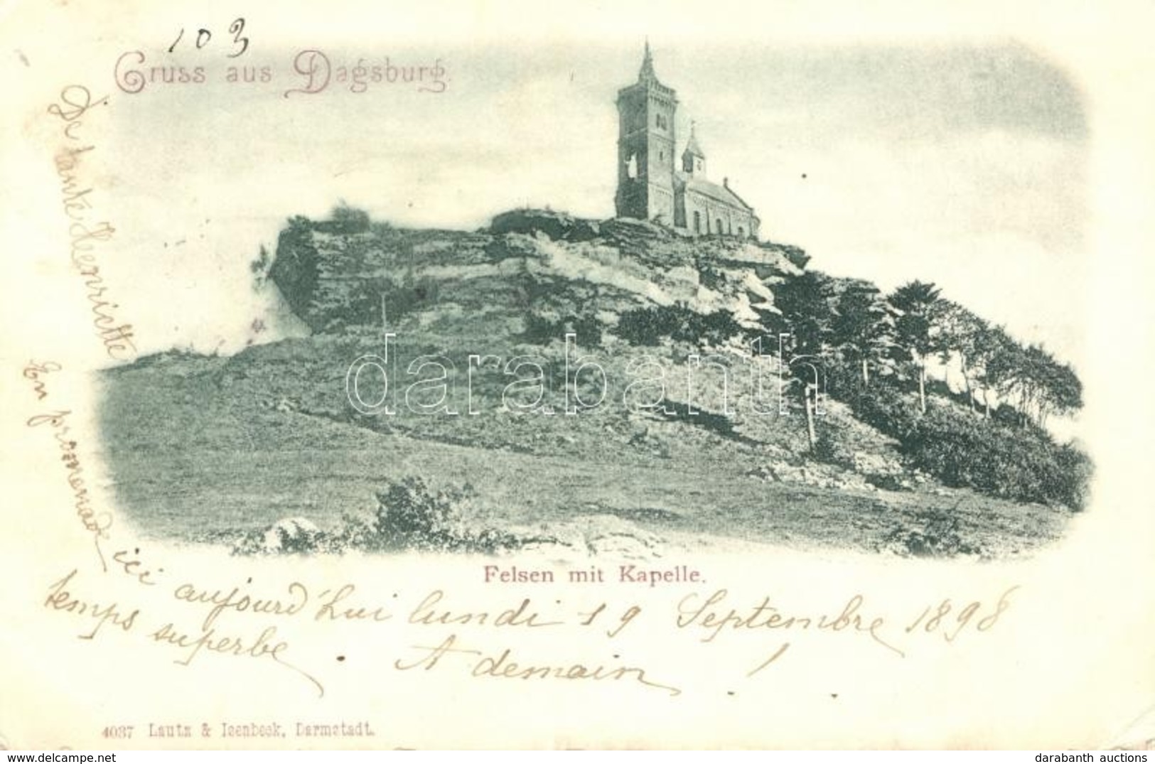 T2/T3 1898 Dagsburg, Felsen Mit Kapelle / Hillside Chapel (EK) - Ohne Zuordnung