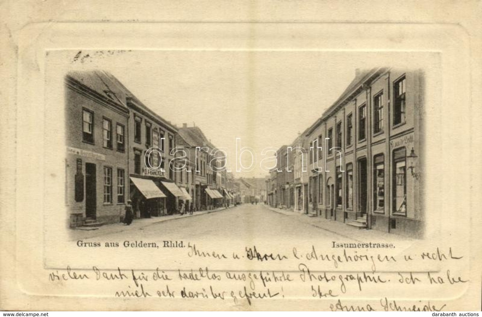 T1/T2 1902 Geldern, Issumerstrasse, D. Francken / Street, Shops - Unclassified
