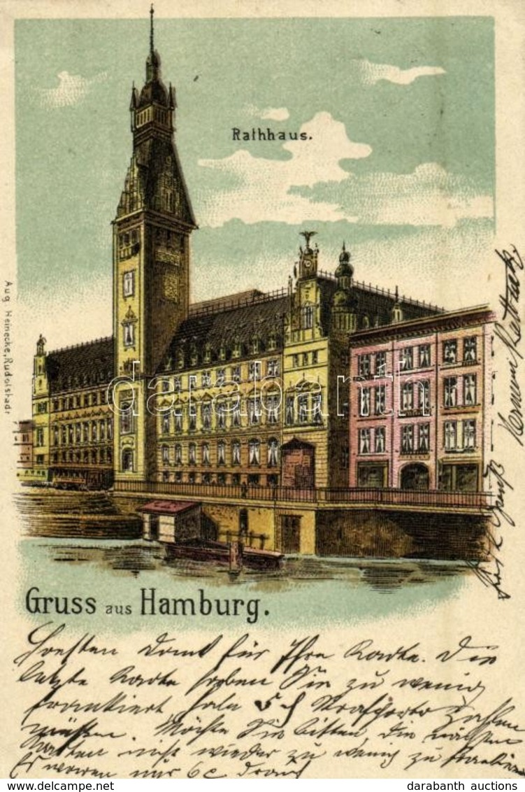 T2/T3 1900 Hamburg, Rathaus / Town Hall. Aug. Heinecke Litho (EK) - Unclassified