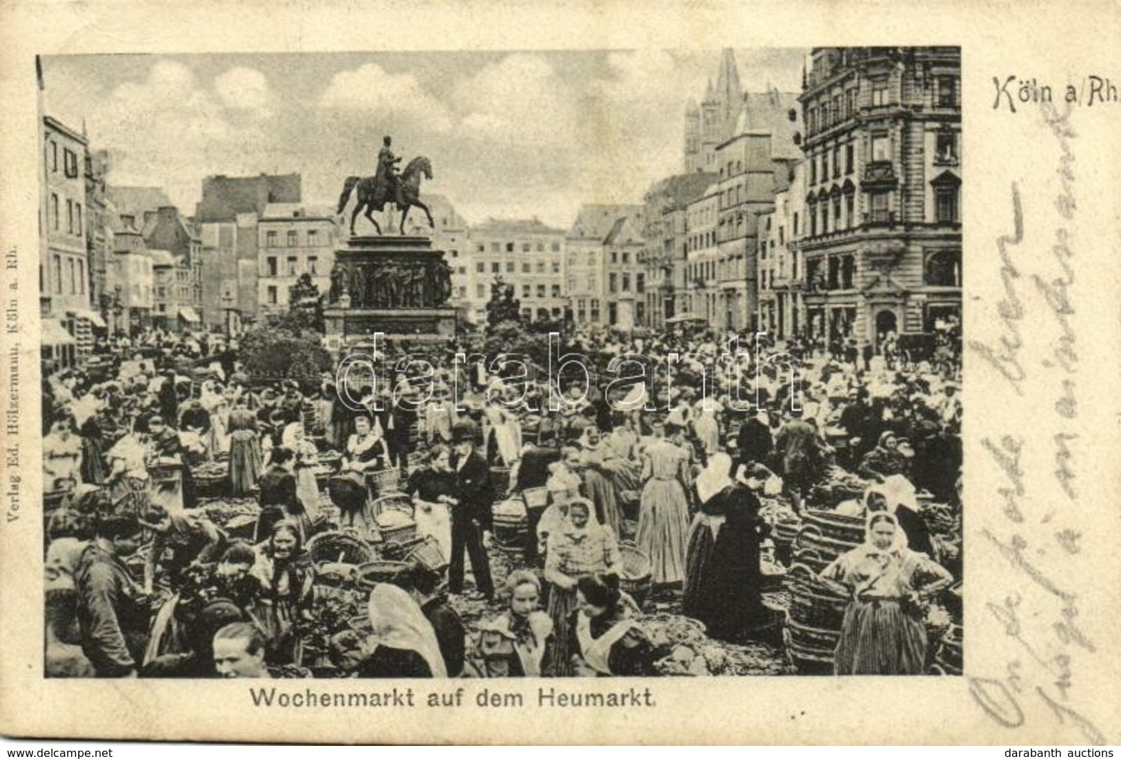 T1/T2 1902 Köln, Cologne; Wochenmarkt Auf Dem Heumarkt / Market - Unclassified