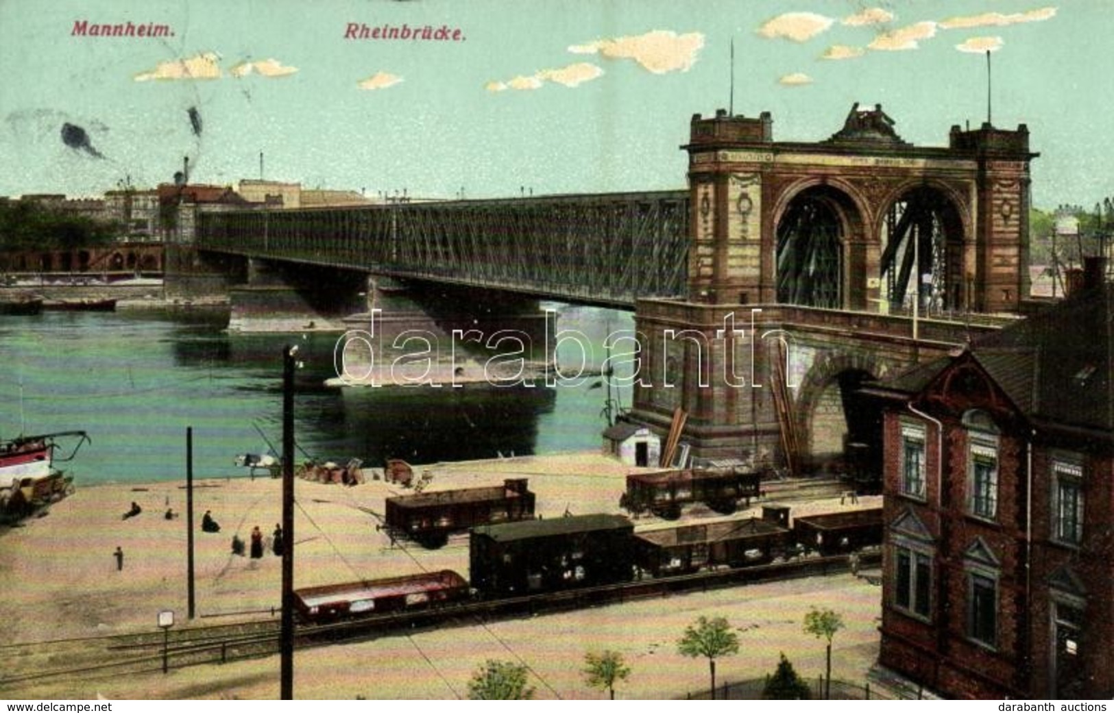 T2 1911 Mannheim, Rheinbrücke / Bridge, Quay, Industrial Railway - Ohne Zuordnung