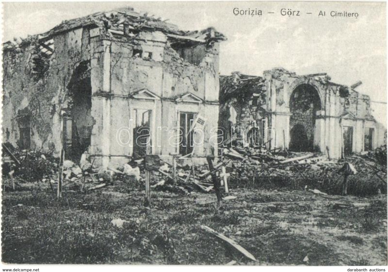 ** T1 Gorizia, Görz, Gorica; Al Cimitero / Ruins Of The Cemetery After WWI - Other & Unclassified