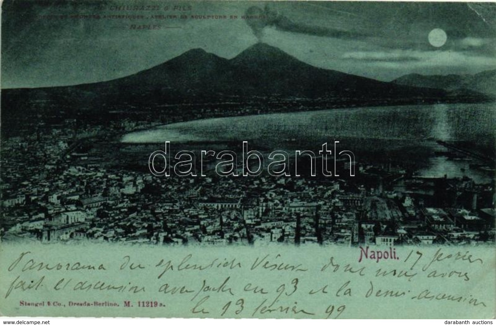 T2/T3 1899 Naples, Napoli; At Night (EK) - Otros & Sin Clasificación