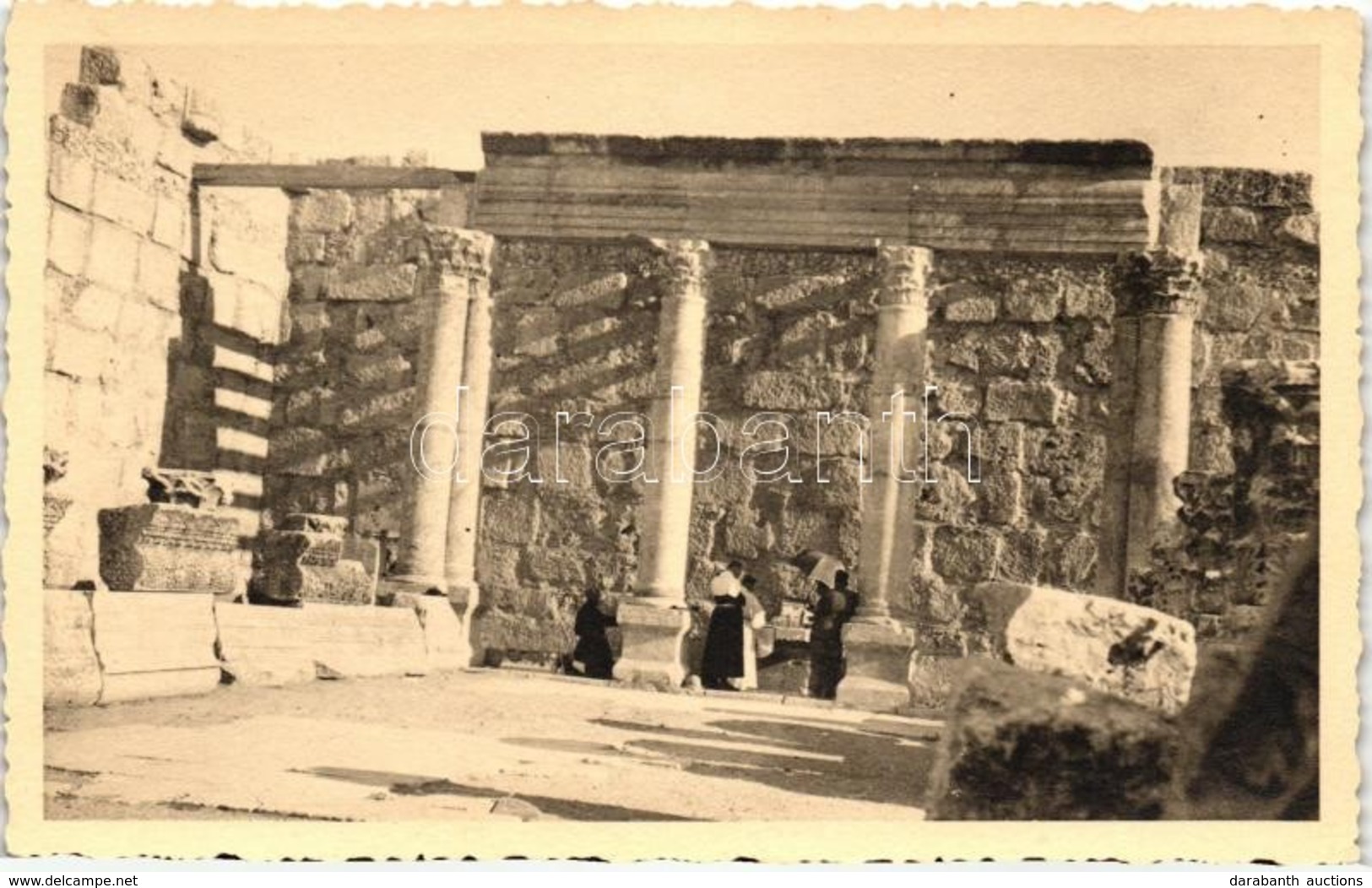 ** T1/T2 1933 Capernaum, Capharnaum; Synagogue, Photo - Unclassified