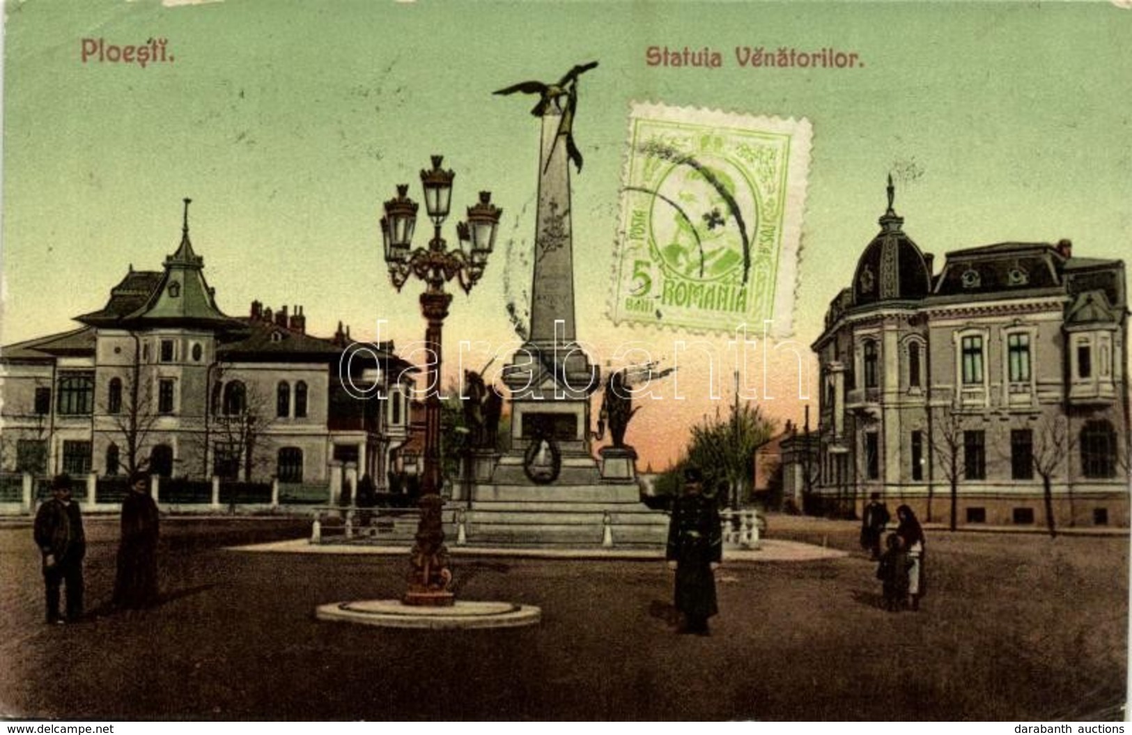 T2/T3 Ploiesti, Ploesti; Statuia Venatorilor / Statue. TCV Card  (EK) - Other & Unclassified