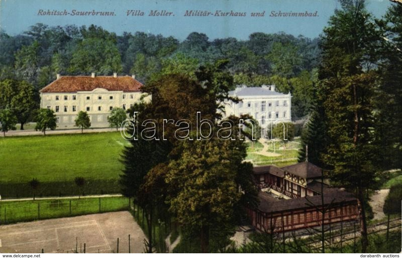 T2/T3 Rogaska Slatina, Rohitsch-Sauerbrunn; Villa Moller Militär Kurhaus Und Schwimmbad / Military Spa And Swimming Pool - Sonstige & Ohne Zuordnung