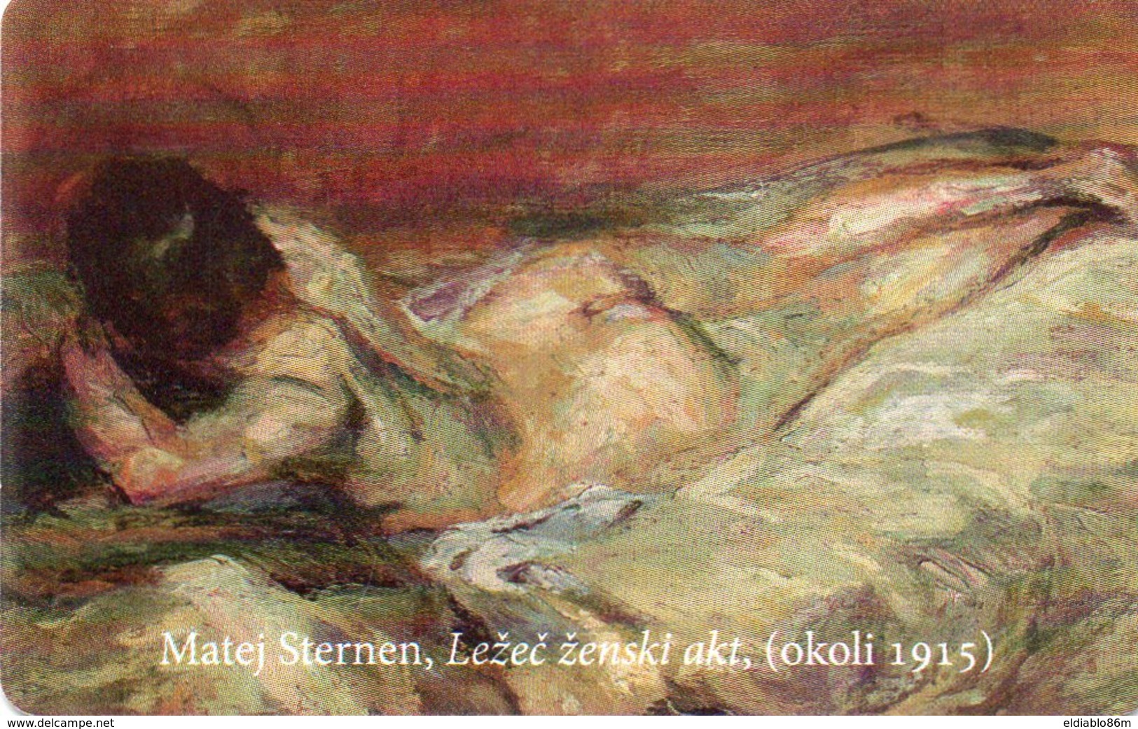 SLOVENIA - THEMATIC PAINTING - MATEJ STERNEN NUDE LYING WOMEN - Slovenia