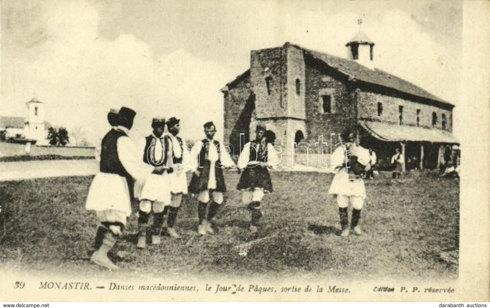 ** T2 1917 Bitola, Monastir; Danses Macédonniennes, Le Jour De Paques, Sortie De La Messe / Traditional Easter Dance, Ma - Unclassified