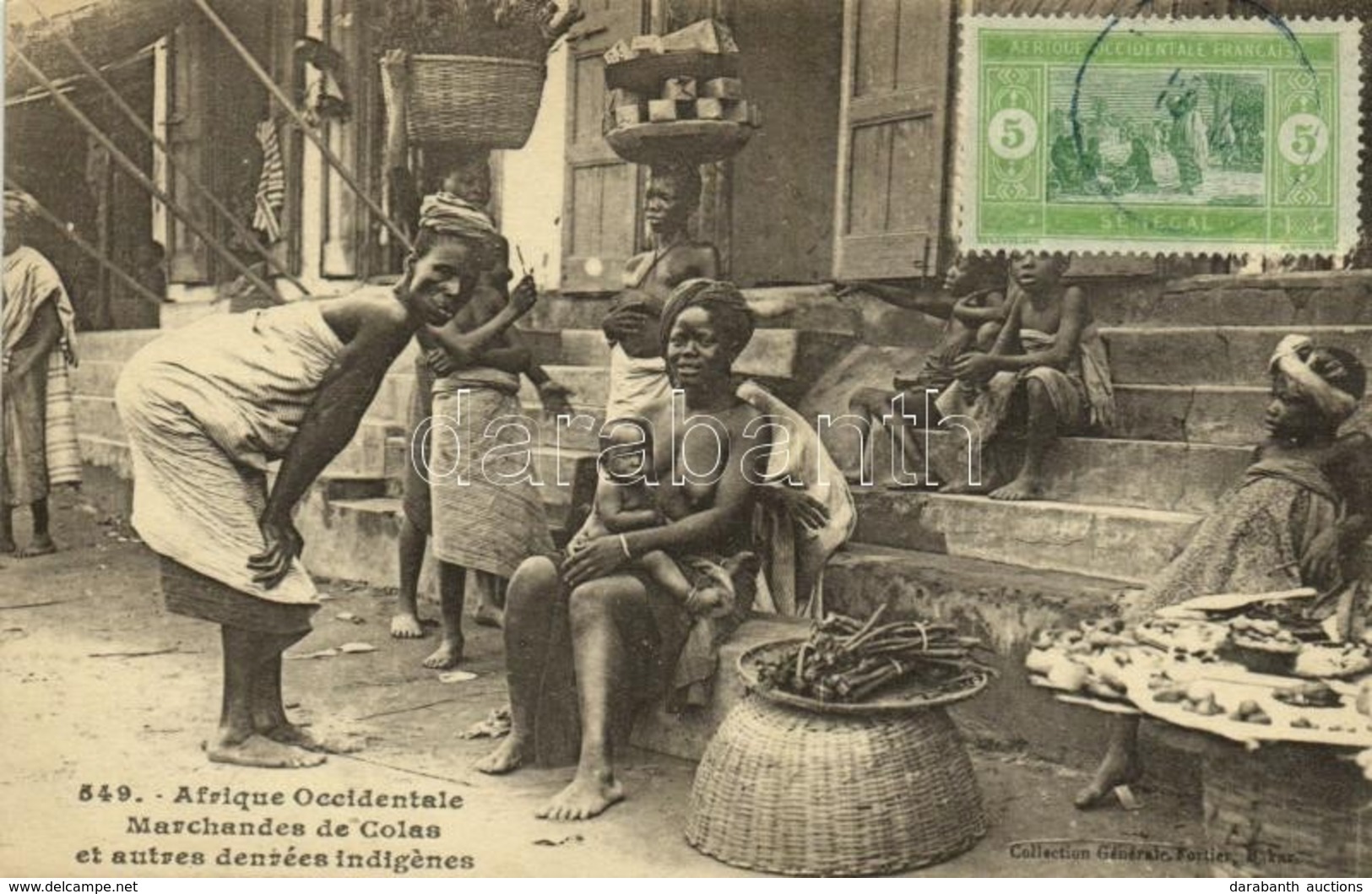 T1/T2 Afrique Occidentale, Marchandes De Colas Et Autres Denrées Indigenes / Merchants, Indigenous Women, Senegalese Fol - Unclassified