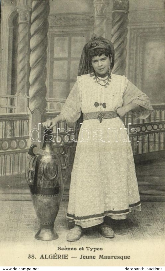 * T1/T2 1915 Algérie, Scénes Et Types, Jeune Mauresque / Young Moorish Woman, Algerian Folklore - Unclassified