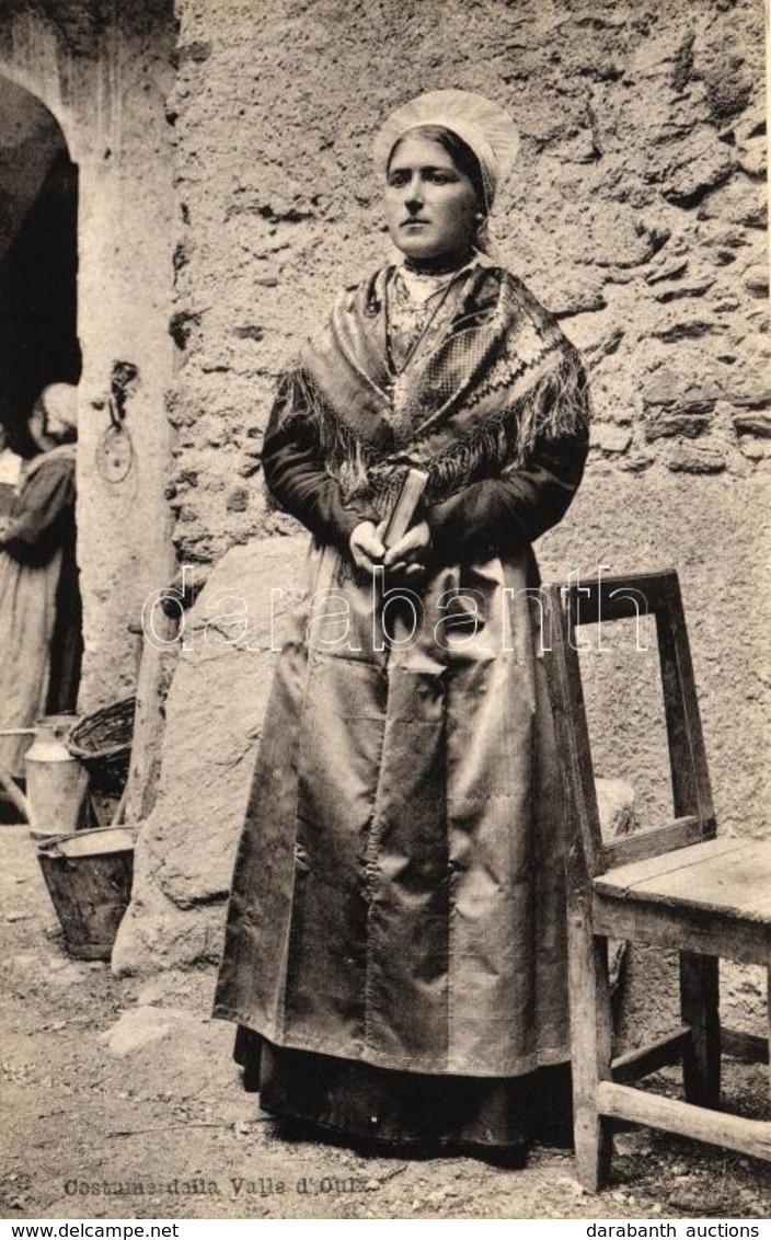 ** T1/T2 Costume Della Valle D'Oulx, Ed. P. Pedrini / Occitan Woman, Folklore - Ohne Zuordnung