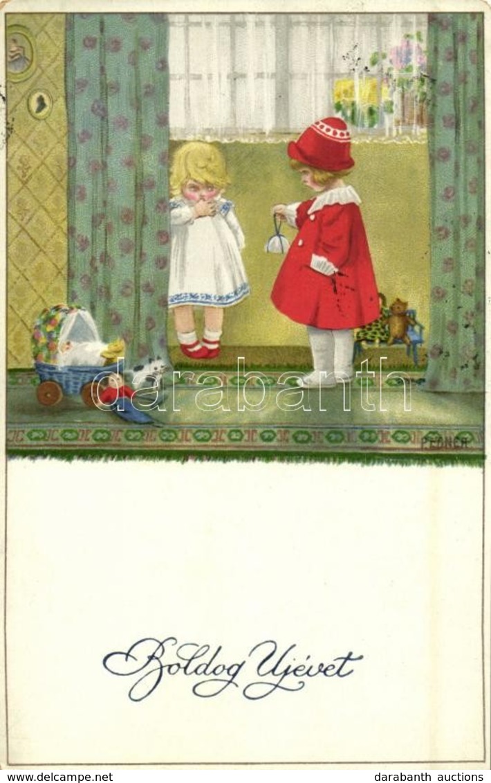 * T4 Boldog Újévet! / Children New Year's Art Postcard. M. M. Nr. 878.  S: Pauli Ebner (EM) - Unclassified