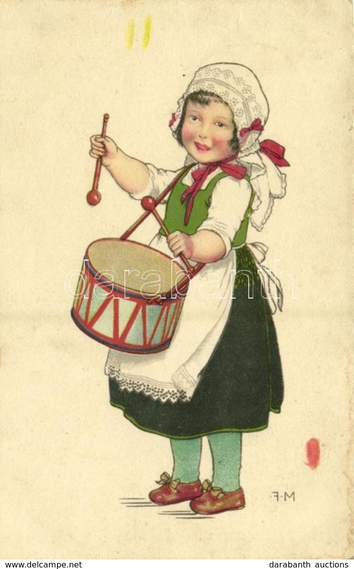 * T2 1930 Girl With Drum, O.G.Z.-L. 206/1152. - Ohne Zuordnung