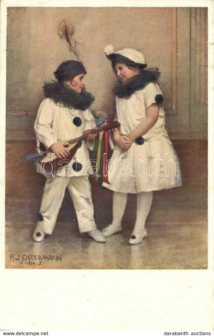 T2/T3 1931 Children With Lute, B.K.W.I. 481-2 S: F. J. Ostermann (small Tear) - Ohne Zuordnung