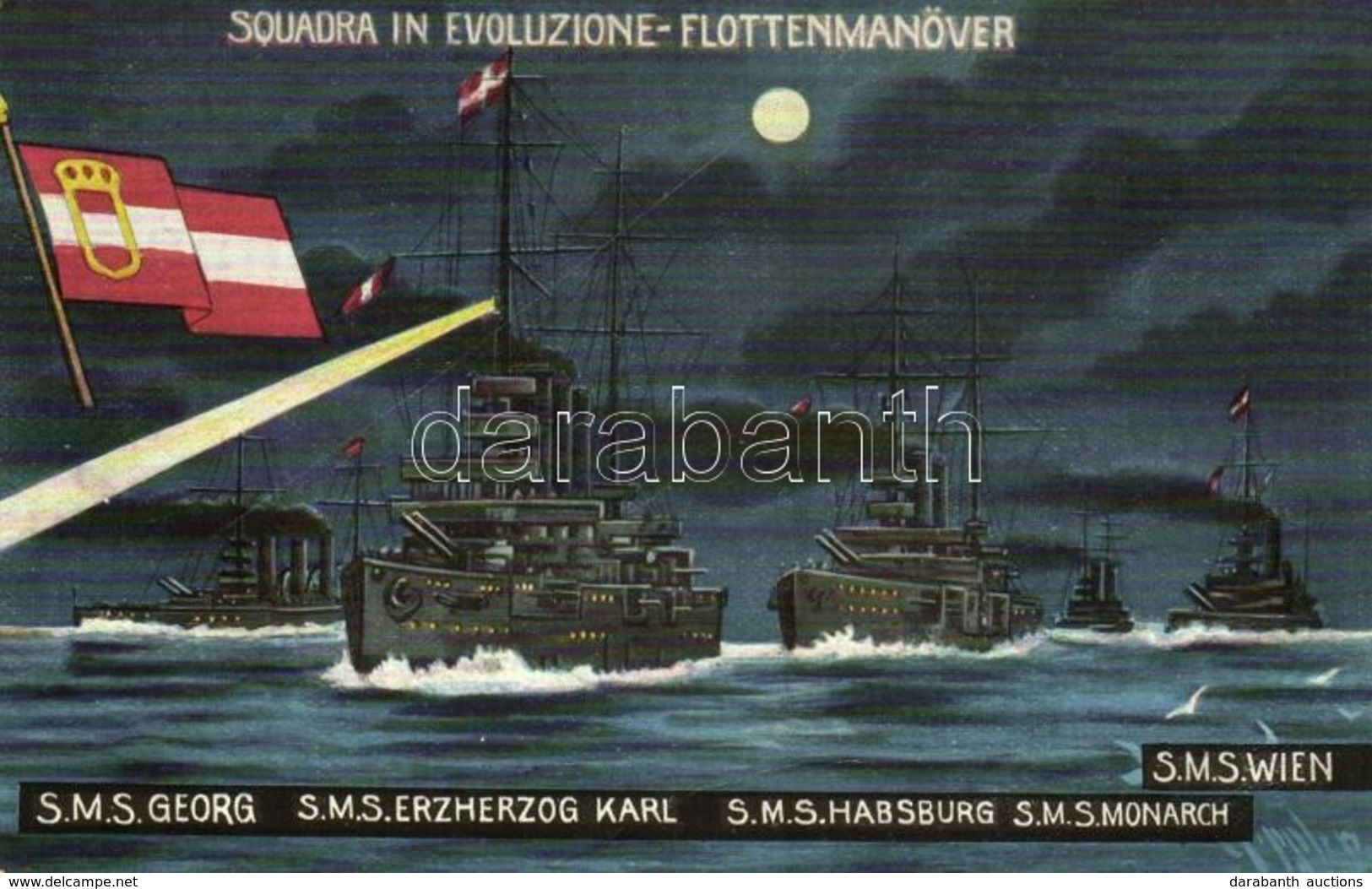 ** T2 Squadra In Evoluzione / Flottenmanöver / WWI Austro-Hungarian Navy, K.u.K. Kriegsmarine, Battleship Squadron In Ma - Unclassified