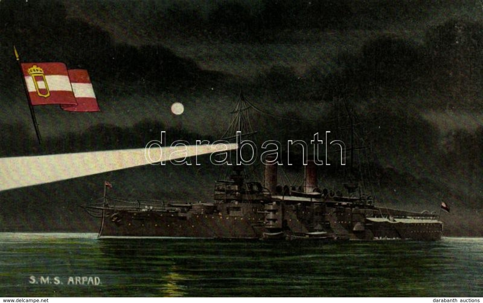 ** T2 SMS Árpád Az Osztrák-Magyar Haditengerészet Habsburg-osztályú Csatahajója Este / K.u.K. Kriegsmarine Schlachtschif - Unclassified