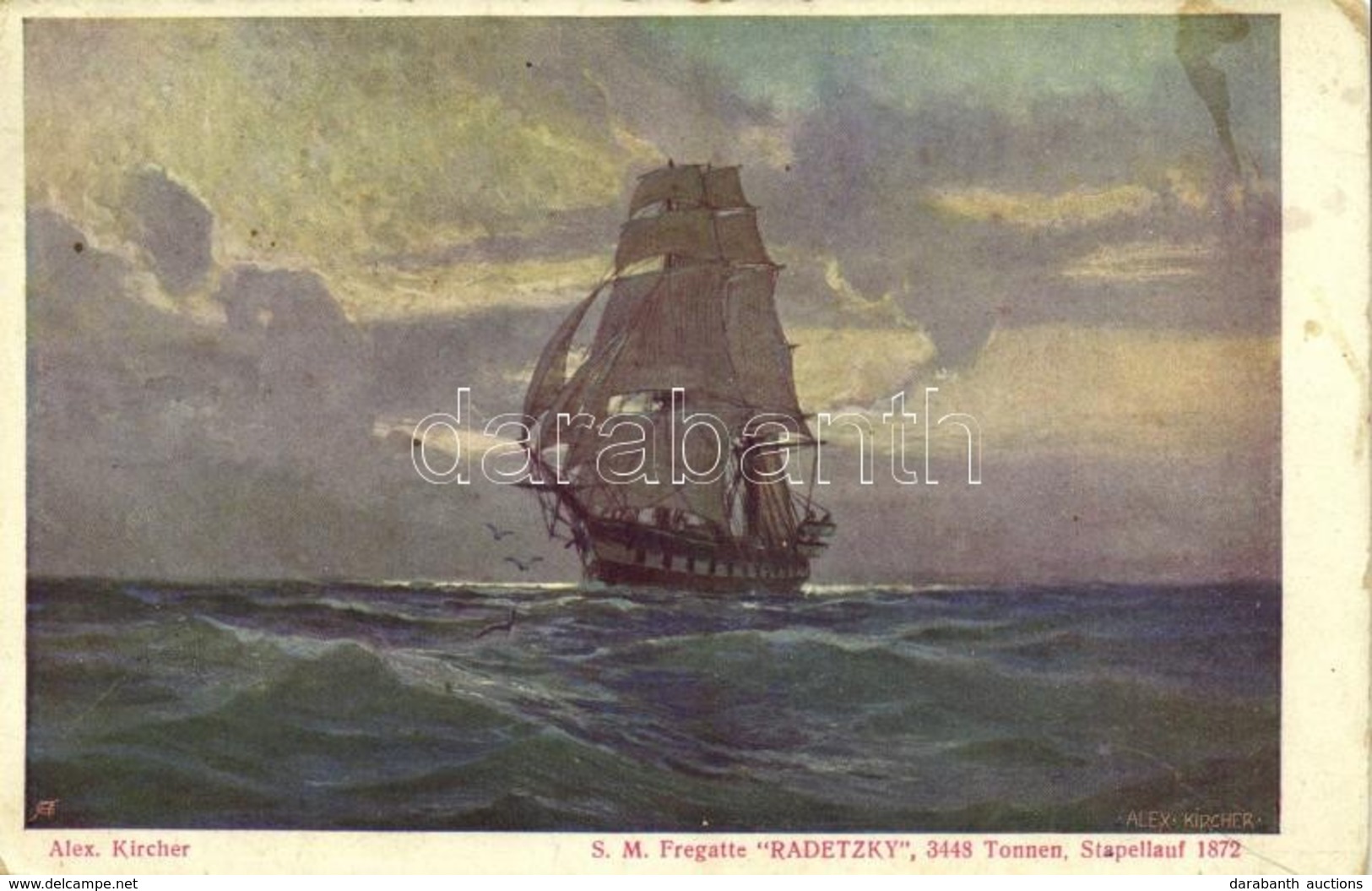 ** T2/T3 SM Fregatte Radetzky. Stapellauf 1872. Österr. Flottenverein Serie II. Nr. 2. K.u.K. Kriegsmarine / Austro-Hung - Ohne Zuordnung