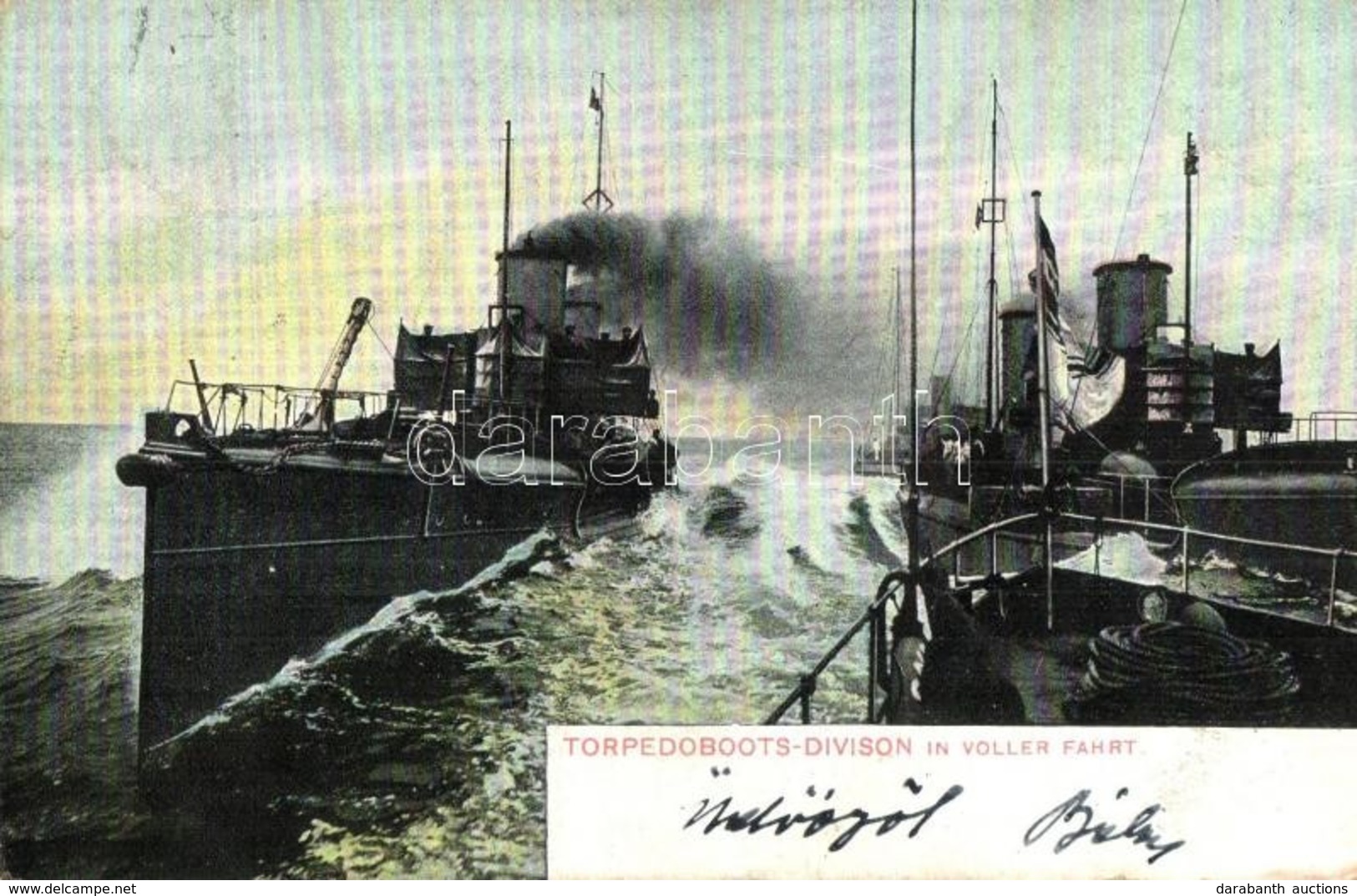 * T2/T3 Torpedoboots-Division In Voller Fahrt / K.u.K. Kriegsmarine, Torpedo Boats. Th. E. L. Serie 301.  (Rb) - Unclassified