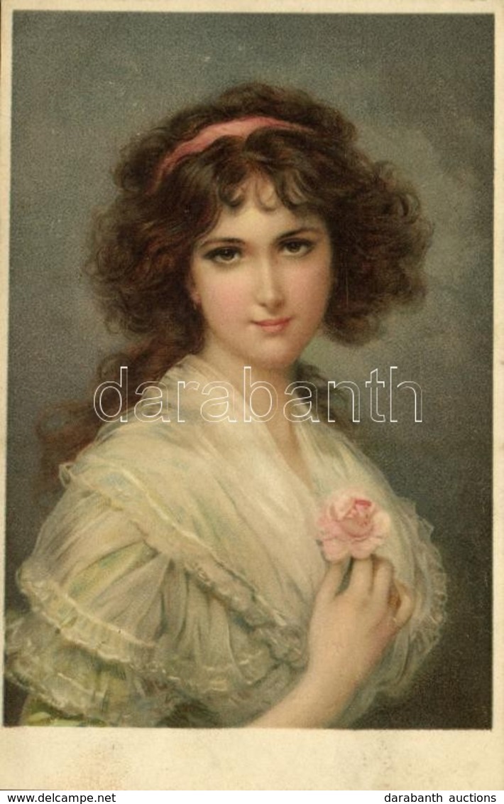 T2 Lady With Rose. M. Munk Vienne Nr. 620. Litho - Unclassified