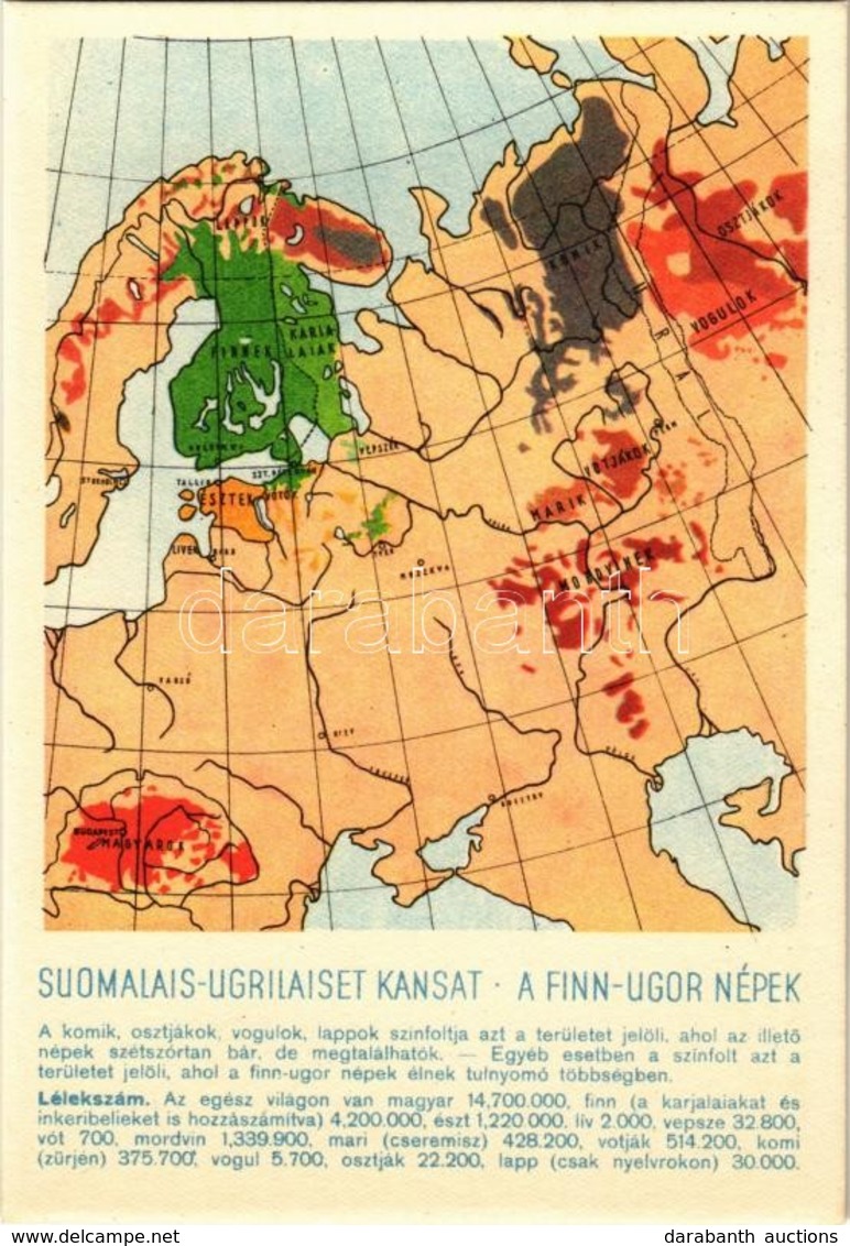 ** T1 A Finnugor Népek; A Sugurahvaste Instituut (Rokonnépek Intézete) Kiadása / Suomalais-Ugrilaiset Kansat / Finno-Ugr - Unclassified