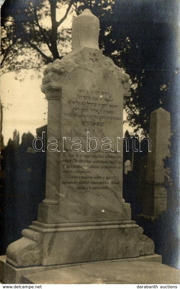 ** T2/T3 Magyar Zsidó Sír A Temetőben / Hungarian Jewish Tomb In The Cemetery. Photo  (EK) - Sin Clasificación